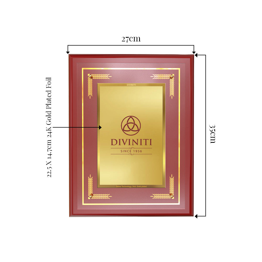 Diviniti MDF Frame Personalised Tabletop and Wall Mount Photo Frame in 24K Gold Plated Foil | MDF-S3