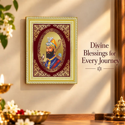 24K Gold-Plated Guru Gobind Singh BG Frame | Premium Gift Box | 26x20 CM