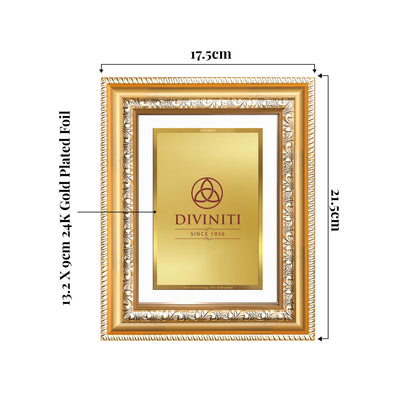 Diviniti Double Glass Frame Personalised Tabletop and Wall Photo Frame in 24K Gold Plated Foil | DG-112-S2