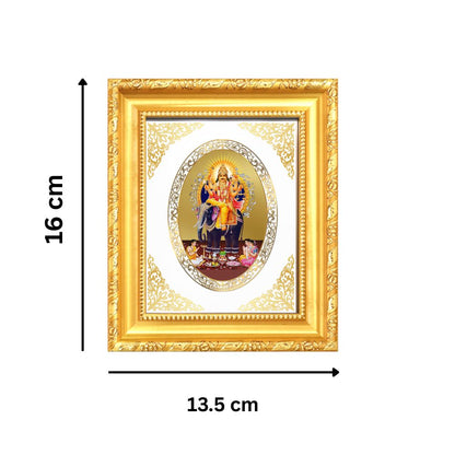 Lord Vishwakarma Divine Creator & Architect Sacred Success Royal Tabletop Frame in 24K Gold Plated Foil