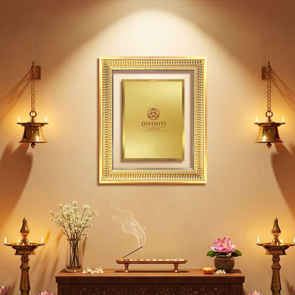 Diviniti Double Glass Frame Personalised Wall Photo Frame in 24K Gold Plated Foil | DG-022-S4