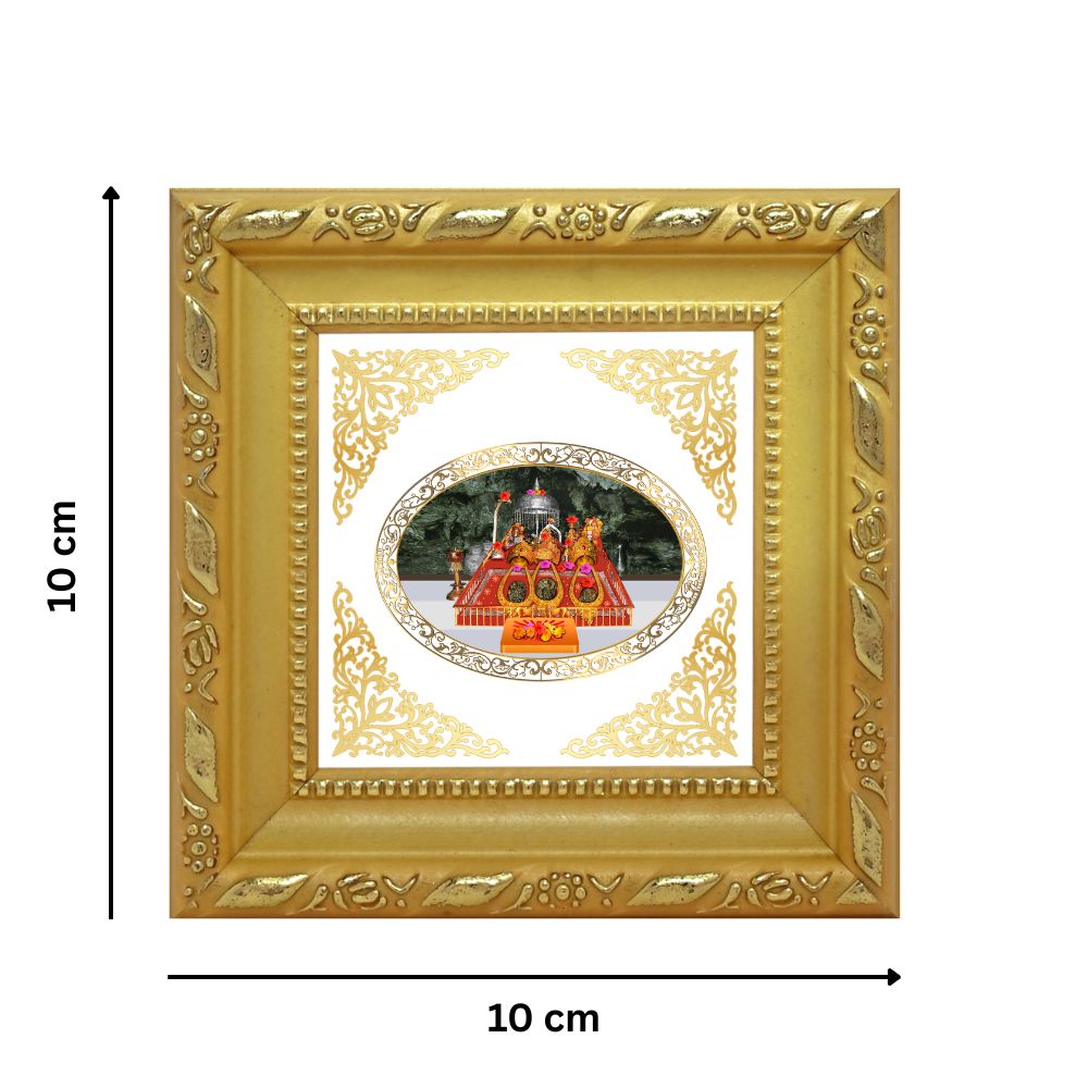 Mata Ka Darbar | Divine Durga Court Royal Tabletop Photo Frame in 24K Gold Plated Foil