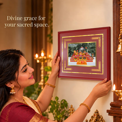 24K Gold-Plated Vaishno Devi Mata Darbar MDF Frame | Premium Gift Box | 35x27 CM