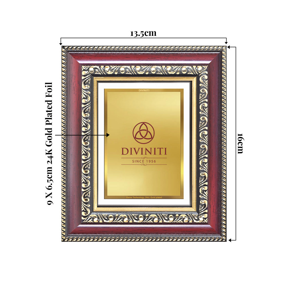 Diviniti Double Glass Frame Personalised Tabletop Photo Frame in 24K Gold Plated Foil | DG-105-S1