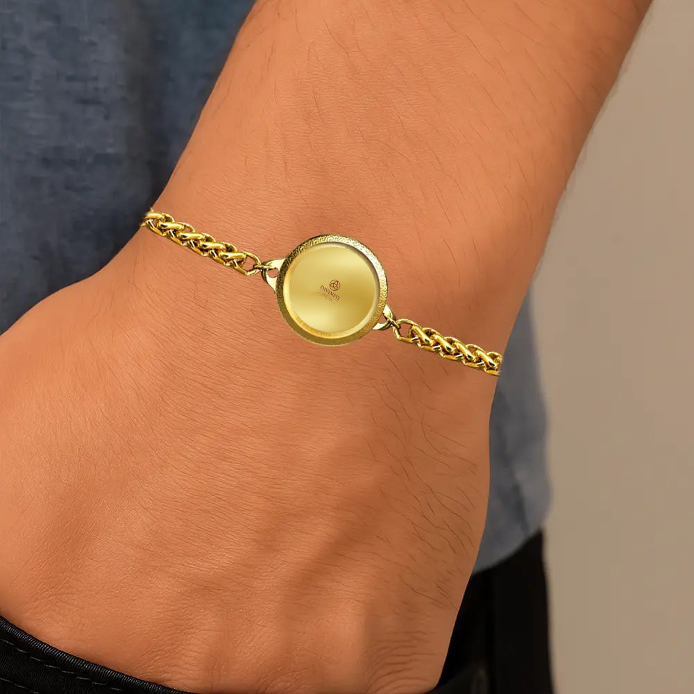 Customized Bracelet | 22MM | 24K Gold Plated Foil | Divine for Gift