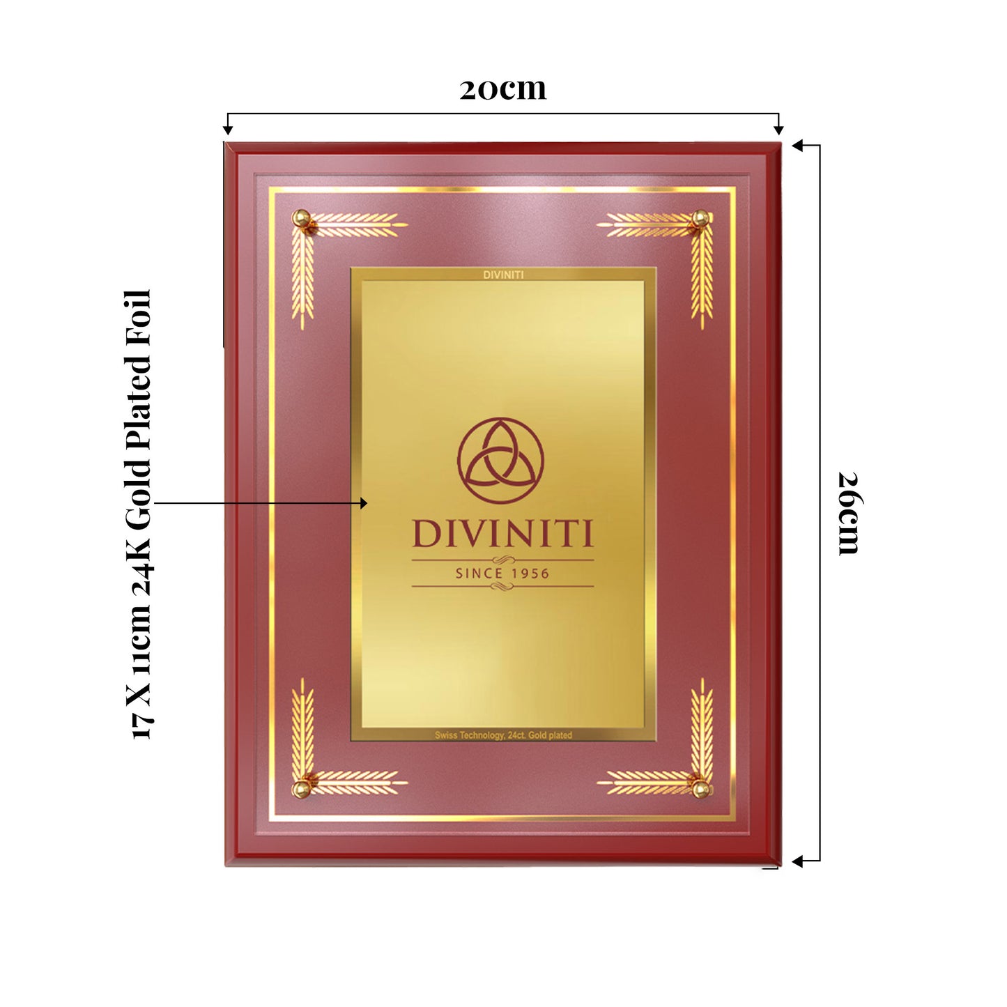Diviniti MDF Frame Personalised Tabletop and Wall Photo Frame in 24K Gold Plated Foil | MDF-S2.5