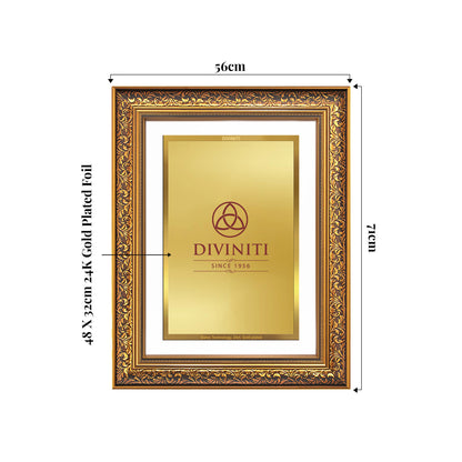 Diviniti Double Glass Frame Personalised Wall Photo Frame in 24K Gold Plated Foil | HP-093-S4.5