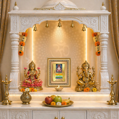 Diviniti 24K Gold Plated Adinath Divine Wall and Table Top Frame for Home Mandir & Office Decor | Premium Jain Spiritual Gift