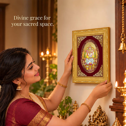 24K Gold-Plated Lord Kuber Frame | Premium Gift Box | 21.5x17.5 CM