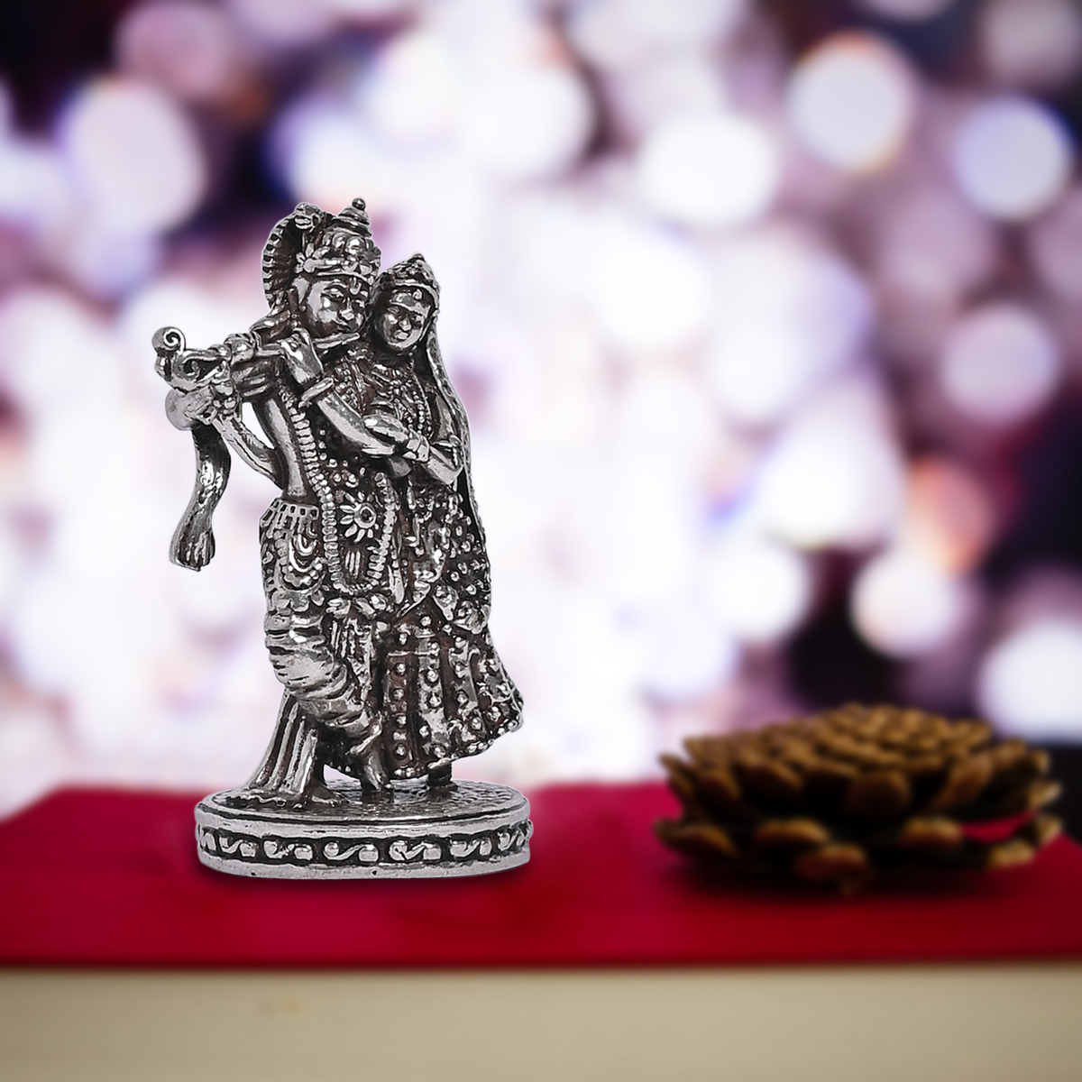 Pure Silver Radha Krishna Idol (2x4 cm 31g)