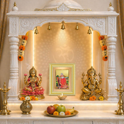 Diviniti 24K Gold Plated Baba Lokenath (Classic) Divine Wall and Table Top Frame for Home Mandir & Office Decor | Luxury Spiritual Gift