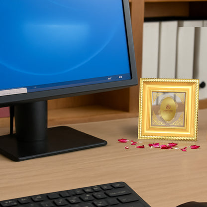 Diviniti Double Glass Frame Personalised Tabletop Photo Frame in 24K Gold Plated Foil