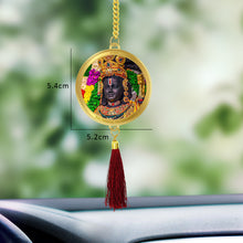 Load image into Gallery viewer, Diviniti 24K Gold Plated Double Sided Ram Lalla &amp; Jai Shri Ram Car Dangler