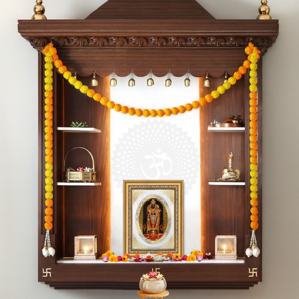 Ram Lalla | Divine Child Form Wall & Tabletop Royal Photo Frame in 24K Gold Plated Foil