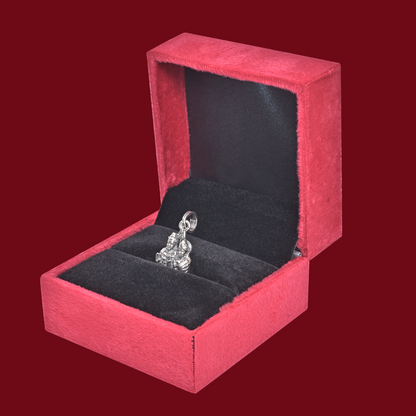 DIVINITI 925 Pure Silver Shiv Parvati Big Pendant For Men, Women & Kids Divine God Pendant For Birthday, Anniversary, Special Occasion Gift (2x2 CM 12 g)