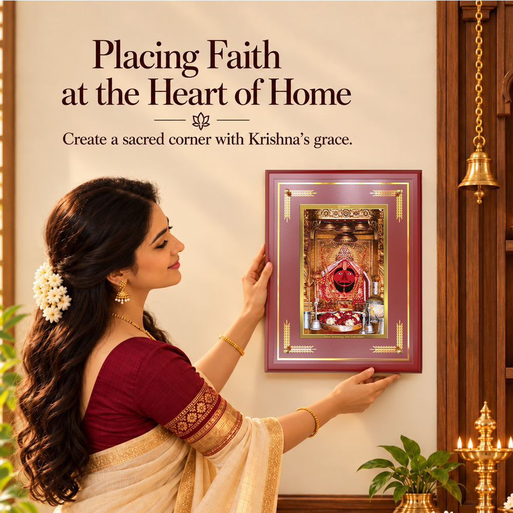 24K Gold-Plated Salasar Balaji MDF Frame | Premium Gift Box | 27x35 CM