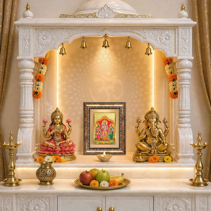 Diviniti 24K Gold Plated Murugan Velli (Classic) Divine Wall and Table Top Frame for Home Mandir & Office Decor | Luxury Spiritual Gift