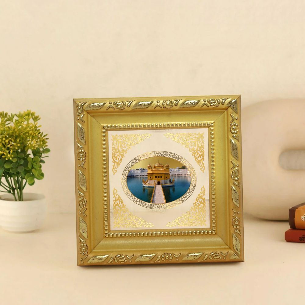 Golden Temple | Sacred Sikh Shrine Royal Tabletop Photo Frame in 24K Gold Plated Foil