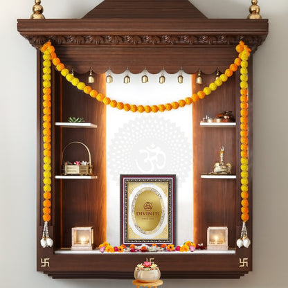 Diviniti Double Glass Frame Personalised Wall Photo Frame in 24K Gold Plated Foil