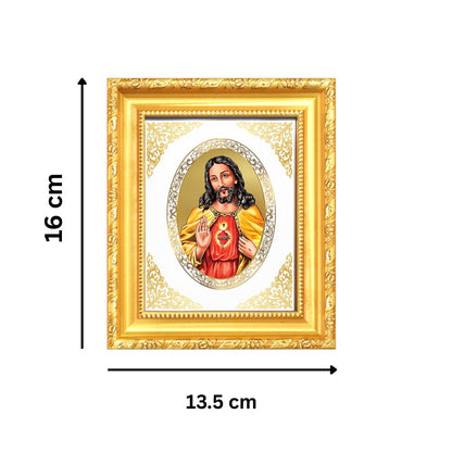 Jesus Christ Divine Christian Sacred Faith & Redemption Royal Tabletop Frame in 24K Gold Plated Foil