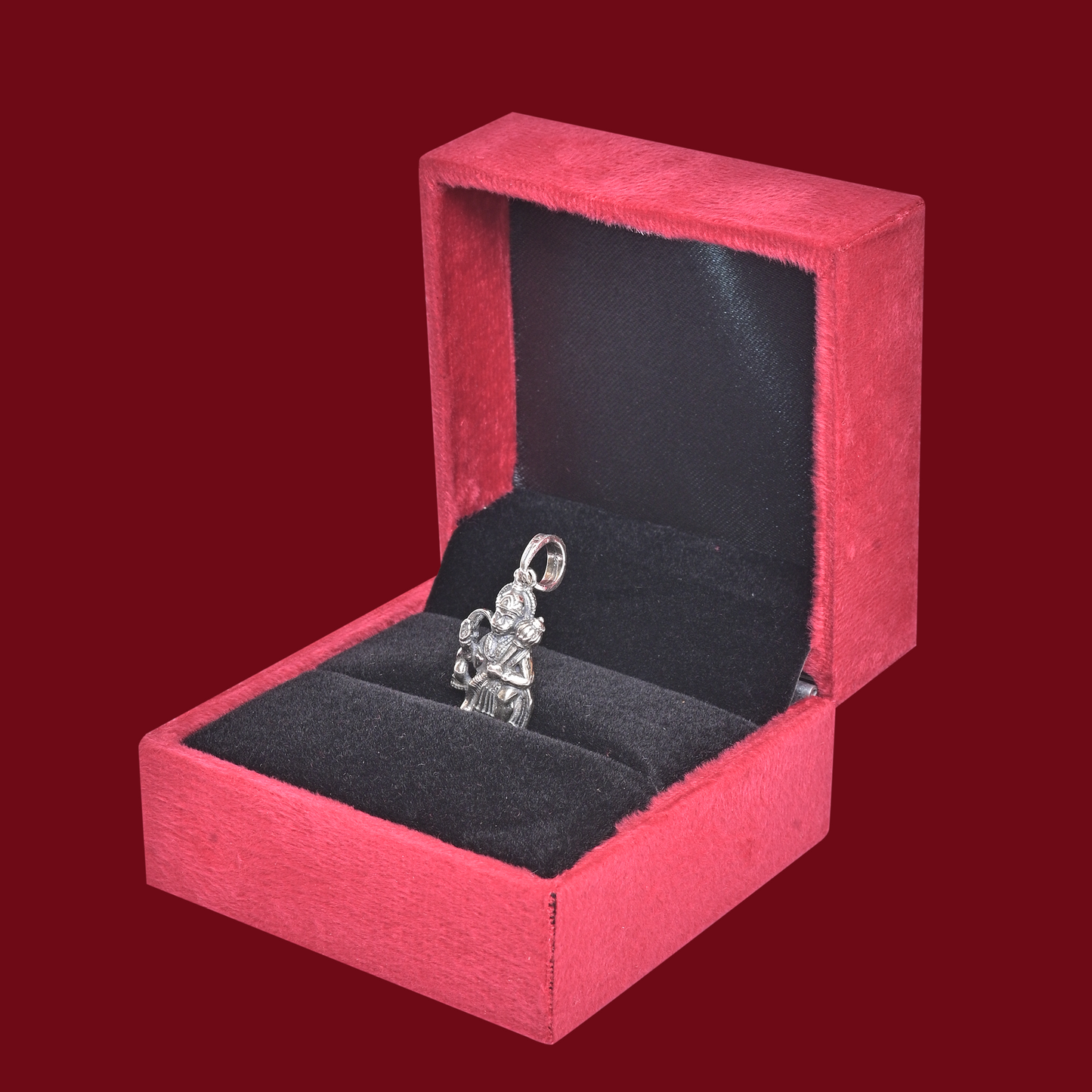 DIVINITI 925 Pure Silver Hanuman Pendant for Men, Women & Kids Divine God Pendant for Birthday, Anniversary, Special Occasion Gift (2.3x1.4 cm, 7g)
