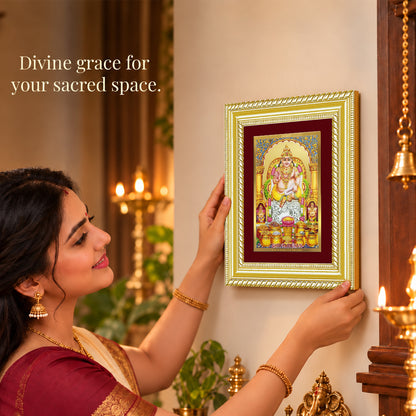 24K Gold-Plated Lord Kuber Frame | Premium Gift Box | 21.5x17.5 CM