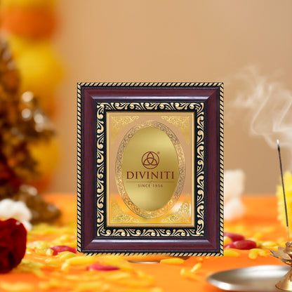 Diviniti Double Glass Frame Personalised Tabletop Photo Frame in 24K Gold Plated Foil