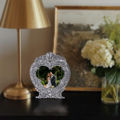 Pure Silver Photo Frame Hearth Design (19x21 cm 210g)