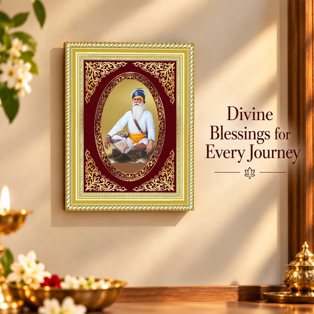 24K Gold-Plated Baba Deep Singh BG Frame | Premium Gift Box | 26x20 CM