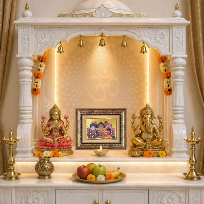 Diviniti 24K Gold Plated Jagannath Subhadra Balabhadra (Classic) Divine Wall and Table Top Frame for Home Mandir & Office Decor | Luxury Spiritual Gift