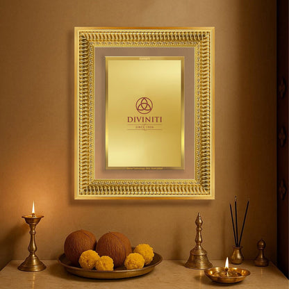 Diviniti Double Glass Frame Personalised Tabletop and Wall Photo Frame in 24K Gold Plated Foil