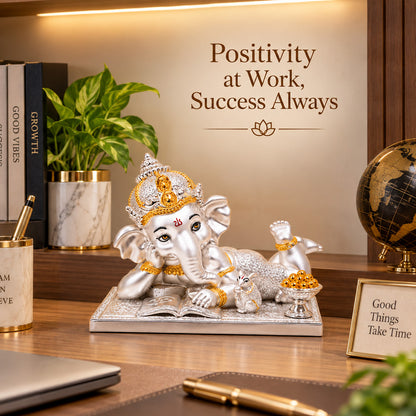 999 Silver-Plated Dual-Tone Bal Ganesha Idol | Premium Gift Box | 12x14 CM