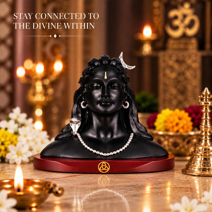 DIVINITI Adiyogi Black Idol | Car & Home Décor | Gift Box | 7.5x11.5 CM