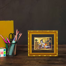 Load image into Gallery viewer, DIVINITI 24K Gold Plated Laddu Gopal Photo Frame For Home Wall Decor, Housewarming (15.0 X 13.0 CM)
