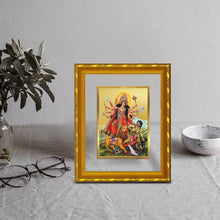 Load image into Gallery viewer, DIVINITI 24K Gold Plated Goddess Durga Photo Frame For Home  Decor, Festival, Puja (21.5 X 17.5 CM)
