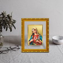 Load image into Gallery viewer, DIVINITI 24K Gold Plated Mother Mary Photo Frame For Home Wall Decor, Prayer, Gift (21.5 X 17.5 CM)
