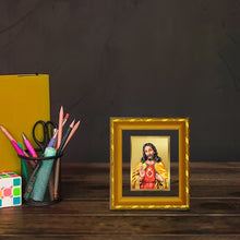 Load image into Gallery viewer, DIVINITI 24K Gold Plated Jesus Wall Photo Frame For Home Decor, Prayer, Gift (15.0 X 13.0 CM)
