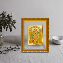 Load image into Gallery viewer, DIVINITI 24K Gold Plated Tirupati Balaji Wall Photo Frame For Home Decor, TableTop, Puja (21.5 X 17.5 CM)