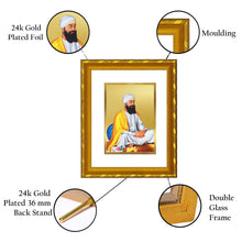 Load image into Gallery viewer, DIVINITI 24K Gold Plated Guru Tegh Bahadur Ji Photo Frame For Home Decor, Festive Gift (21.5 X 17.5 CM)
