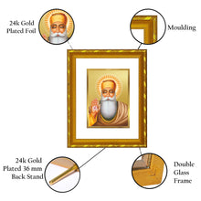 Load image into Gallery viewer, DIVINITI 24K Gold Plated Guru Nanak Photo Frame For Home Wall Decor, Tabletop, Gift (21.5 X 17.5 CM)
