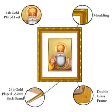 Load image into Gallery viewer, DIVINITI 24K Gold Plated Guru Nanak Photo Frame For Home Wall Decor, Tabletop, Gift (21.5 X 17.5 CM)
