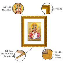 Load image into Gallery viewer, DIVINITI 24K Gold Plated Gayatri Mata Wall Photo Frame For Home Decor, Puja, Gift (21.5 X 17.5 CM)