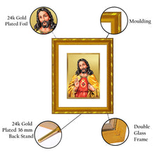 Load image into Gallery viewer, DIVINITI 24K Gold Plated Jesus Christ Photo Frame For Home Decor, Tabletop, Festive Gift (21.5 X 17.5 CM)
