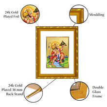 Load image into Gallery viewer, DIVINITI 24K Gold Plated Hanuman Ji Photo Frame For Home Decor, Tabletop, Festival Puja (21.5 X 17.5 CM)
