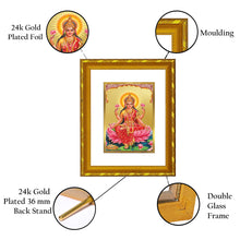 Load image into Gallery viewer, Diviniti 24K Gold Plated Laxmi Mata Photo Frame for Home Decor Showpiece (21.5 CM x 17.5 CM)