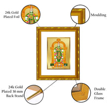 Load image into Gallery viewer, DIVINITI 24K Gold Plated Meenakshi Photo Frame For Home Wall Decor, Tabletop, Gift (21.5 X 17.5 CM)
