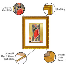Load image into Gallery viewer, DIVINITI 24K Gold Plated Dwarkadhish Photo Frame For Home Wall Decor, Puja, Festive Gift (21.5 X 17.5 CM)