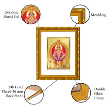 Load image into Gallery viewer, DIVINITI 24K Gold Plated Ayyappan Wall Photo Frame For Home Decor, Prayer, Gift (21.5 X 17.5 CM)
