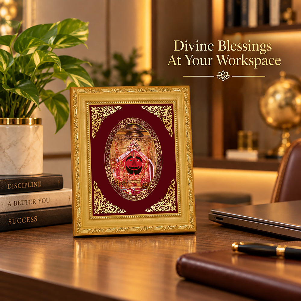 24K Gold-Plated Salasar Balaji Frame | Premium Gift Box | 16x13.5 CM