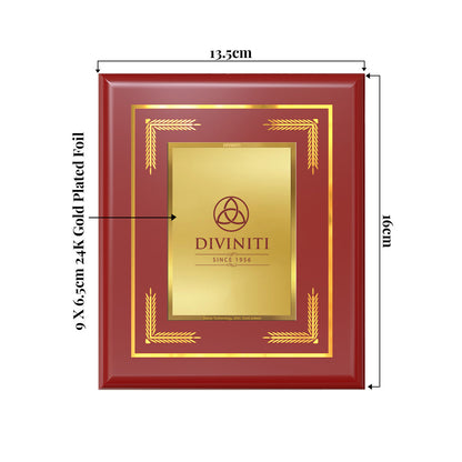 Diviniti MDF Frame Personalised Tabletop Photo Frame in 24K Gold Plated Foil | MDF-S1